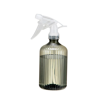 Transparent grey spray bottle